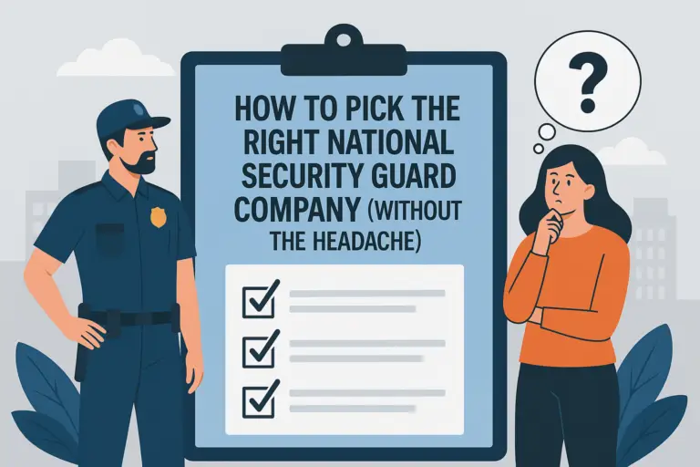 How to Pick the Right National Security Guard Company