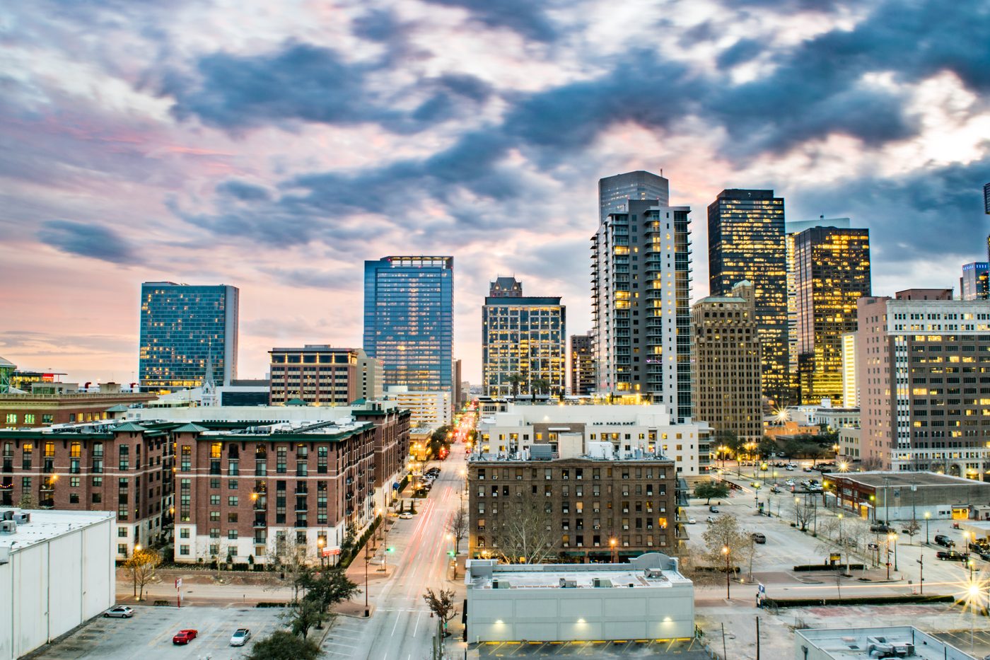 Downtown Houston skyline, coverage area for Houston security guard services managed by Nationwide Security Service